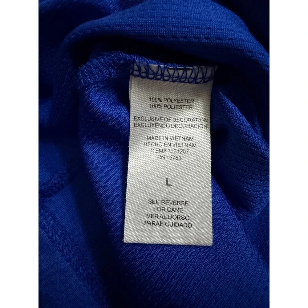 Champion Elite Mens Royal Blue‎ Quarter Zip Mustang Logo Performance Pullover L
